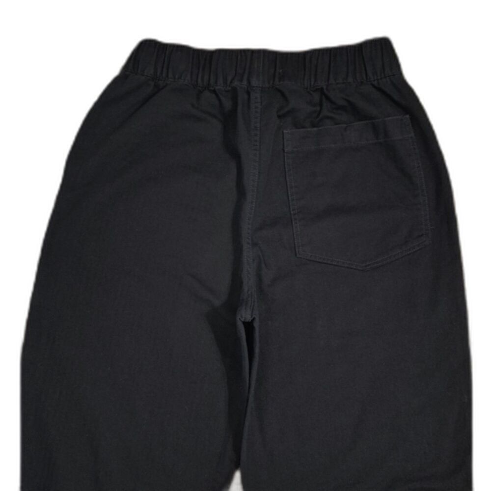 Buck Mason Herringbone Utility Pants S Black Wide Leg Pull-On Fatigue Workwear - Picture 9 of 10